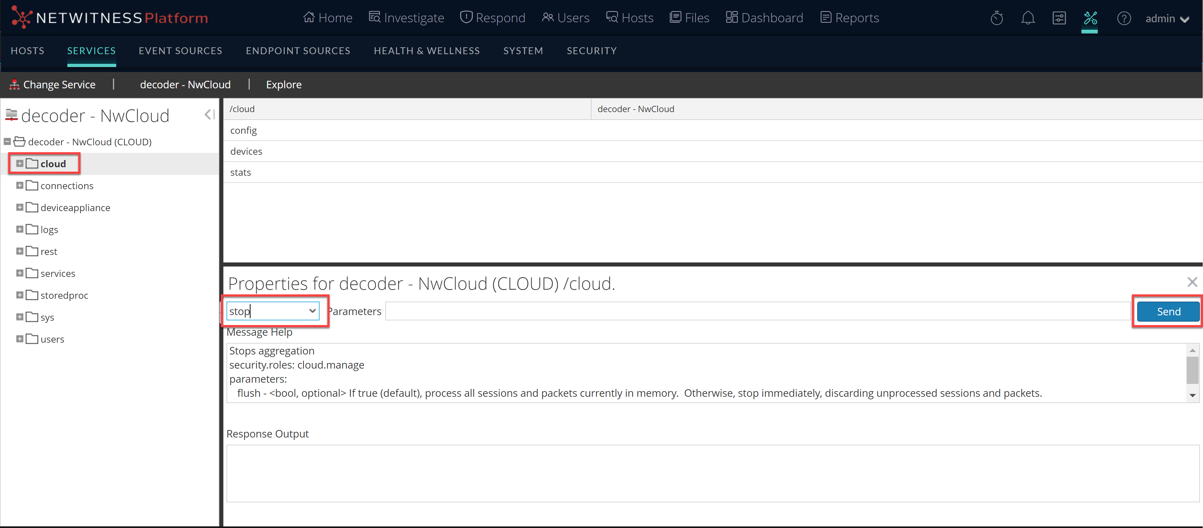 View network behavior panel for assets