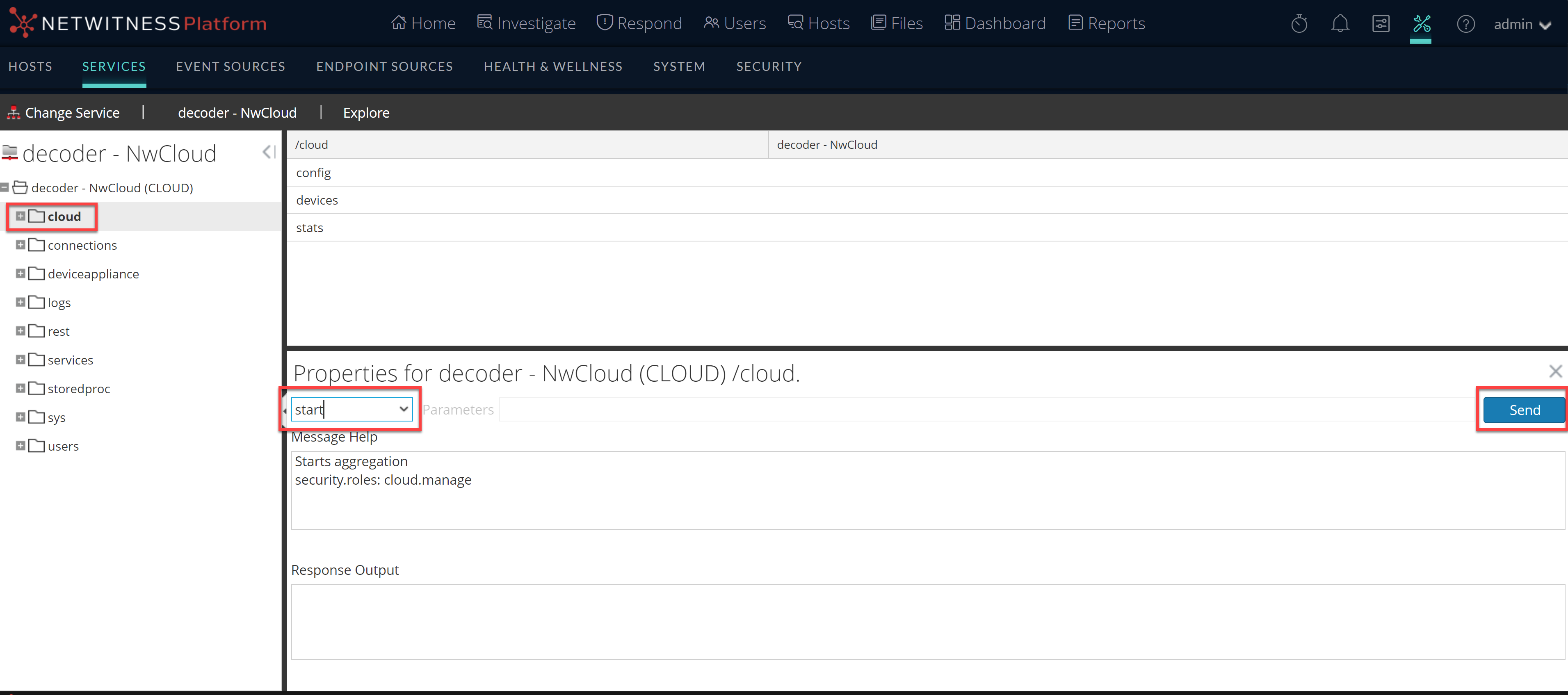 View network behavior panel for assets